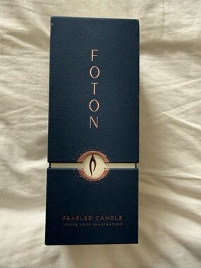 Mulled Magic FOTON Pearled Candle in Navy Box with Gold Accent
